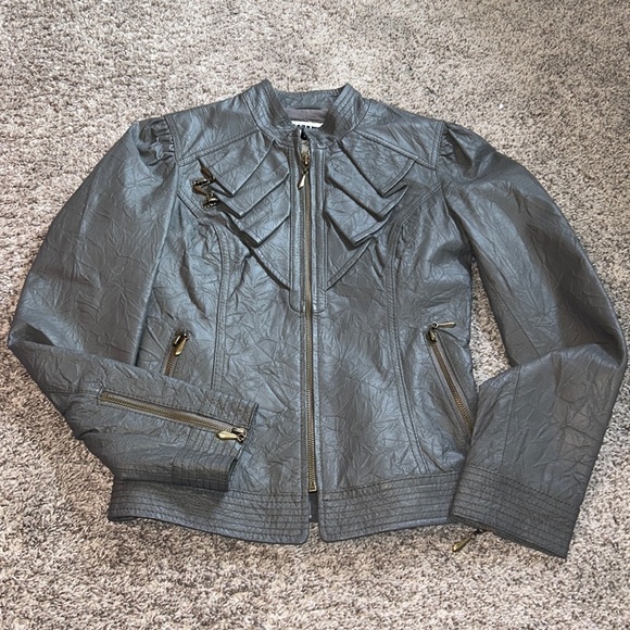 Kut from the Kloth Jackets & Blazers - KUT from the Kloth 100% Leather Gray Bomber Jacket Size XS